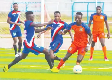  ?? ?? Action recorded in the match between Lobi Stars and Sunshine Stars of Akure at the Lafia Township Stadium