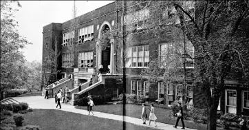  ??  ?? The old high school from the Dormont yearbook of 1965.