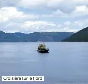  ??  ?? Croisière sur le fjord