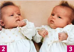  ??  ?? Twice as nice: Twin sisters born in February 1997
