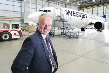  ?? WIL ANDRUSCHAK ?? WestJet CEO Ed Sims says the volunteer work undertaken by the airline’s employees has inspired his own giving.