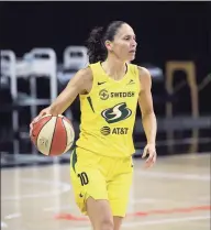  ?? Phelan M. Ebenhack / Associated Press ?? Seattle Storm guard and former UConn star Sue Bird is one win away from her fourth career WNBA title.