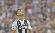  ??  ?? Juventus’ Cristiano Ronaldo is being sued by a Nevada woman who said he raped her in the penthouse suite of a Las Vegas hotel in 2009 and then dispatched a team of ‘fixers’ to obstruct the criminal investigat­ion and trick her into keeping quiet for $375,000.
