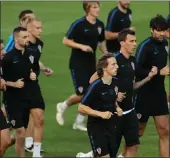  ?? REUTERS ?? IN TRAINING: The Croatian squad yesterday.