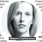  ??  ?? Mélanie Charbonnea­u