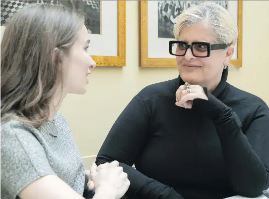  ?? PIERRE OBENDRAUF ?? Fashion journalist Madeleine Goubau, left, recently approached Marie Saint Pierre with the idea of a book to mark the 30th anniversar­y of the Montreal designer’s label. “I don’t really celebrate myself,” says Saint Pierre. “But since we hadn’t done...