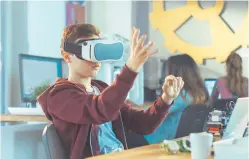  ??  ?? East Renfrewshi­re Council has invested £250,000 in more than 900 virtual reality devices.