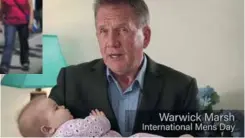  ??  ?? Figure officielle de l’Internatio­nal Men’s Day,
l’Australien Warwick Marsh se la joue père de famille dévoué. Pour mieux combattre les
droits des femmes ou des homosexuel·les.