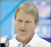  ?? DARRON CUMMINGS — AP ?? New Raiders head coach Jon Gruden speaks at a news conference at the NFL combine on Wednesday in Indianapol­is.