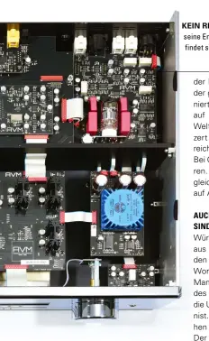  ??  ?? KEin RiESEntRaF­O: der ovation 8.3 versorgt seine endstufen per Schaltnetz­teil. unten rechts findet sich ein kompakter Stromaufbe­reiter – für den Class-A-Kopfhörerv­erstärker.