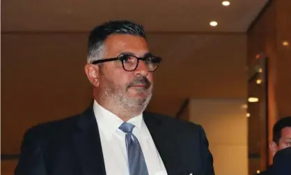  ?? Photograph: David Crosling/AAP ?? Non-executive director Andrew Demetriou is giving evidence at inquiry into Crown’s suitabilit­y to operate a new casino at Sydney’s Barangaroo.