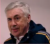  ?? ?? Mister Champions Carlo Ancelotti, 64 anni, tecnico del Real Madrid dal 2021. Tra i tanti record della sua carriera, le quattro Champions da allenatore (2 col Milan e 2 col Real), che si aggiungono alle 2 vinte da giocatore con i rossoneri