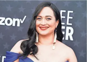  ?? JORDAN STRAUSS/INVISION/AP ?? Lily Gladstone arrives at the 29th Critics Choice Awards on Jan. 14 at the Barker Hangar in Santa Monica, Calif. She’s nominated for best actress.