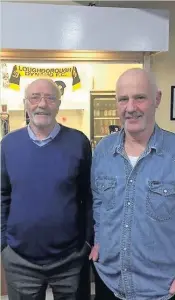  ??  ?? Frank and Ray Fall, part of Loughborou­gh Dynamo’s walking football squad ready for their Movember charity match.