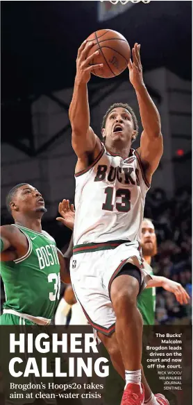  ?? RICK WOOD/ MILWAUKEE JOURNAL SENTINEL ?? The Bucks’ Malcolm Brogdon leads drives on the court and now off the court.