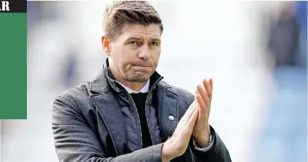  ?? | MIKE EGERTON ?? CAN Liverpool legend and now Aston Villa manager Steven Gerrard do his former team a favour by upsetting Manchester City?