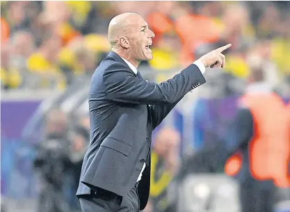  ??  ?? Real Madrid coach Zinedine Zidane.