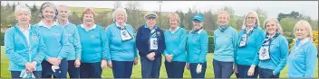  ?? ?? The Mary McKenna team with managers Kathleen O’Regan and Brede Walsh and president Eileen O’Sullivan, prior to their match against Kinsale on Sunday, April 16th.