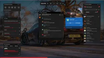  ??  ?? Windows 10’s Game Bar in Forza