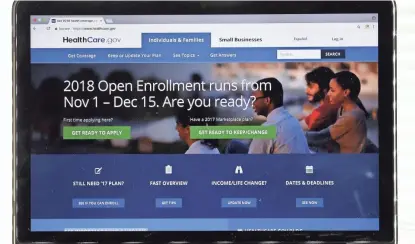  ?? ALEX BRANDON/AP ?? Basic health insurance could become available to more people for free, and upper-tier plans could become more affordable.
