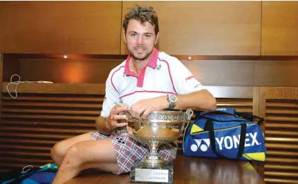  ??  ?? WHERE DID HE GET THE DESIGN? Stanislas Wawrinka joked ‘they