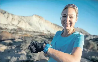  ??  ?? FOCUSED ON THE FUTURE: After wearing out eight pairs of shoes in 40 marathons across deserts from Antarctica to the US, Australian Mina Guli hopes her runs will inspire other people to safeguard the planet’s fresh water supplies.