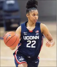  ?? Laurence Kesterson / Associated Press ?? UConn guard Evina Westbrook against Villanova in December in Villanova, Pa.