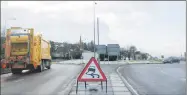  ?? Photograph Abrightsid­e Photograph­y. ?? Warning signs have been put up at the roundabout near Morrisons in Fort William after drivers expressed safety concerns.