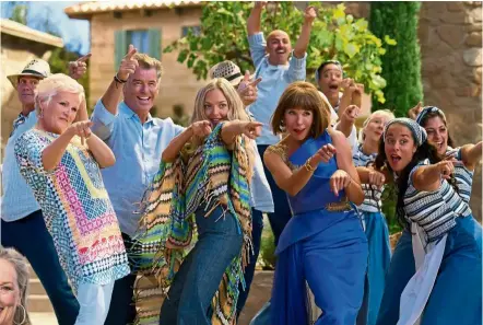  ?? — Handout ?? (From left) Julie Walters, Brosnan, Seyfried and Baranski reprise their roles in Mamma Mia! Here We Go Again.