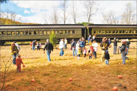  ?? Contribute­d photo ?? This weekend the Railroad Museum Of New England’s Naugatuck Railroad kicks off its 10th annual Pumpkin Patch Train Rides.