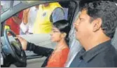  ?? BY SPECIAL ARRANGEMEN­T ?? Jilumol Mariet Thomas procured an order from Kerala HC to apply for licence to drive car with her legs.