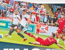  ?? ?? REDS HOT Besuijen after opener in first of his double and Ramirez, right, makes it 2-0 as Dons romp to victory