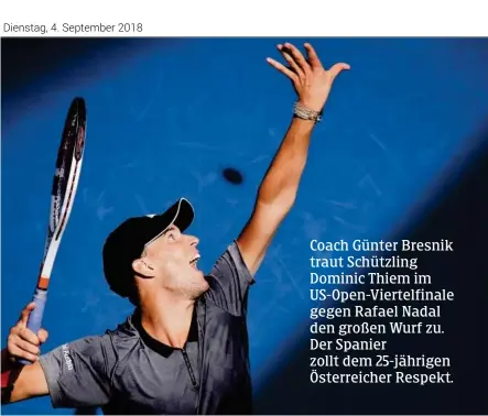  ?? MONTAGE: GEPA, AFP ?? Dominic Thiem (links)fordert Rafael Nadal