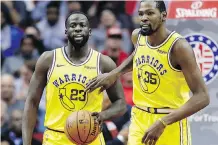  ?? DAVID J. PHILLIP/THE ASSOCIATED PRESS ?? The war of words between Warriors Draymond Green and Kevin Durant has been an ongoing soap opera.