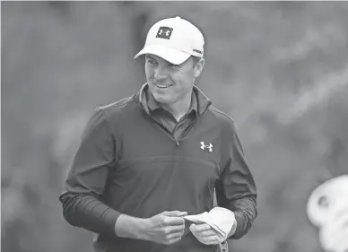  ?? DANIEL DUNN-USA TODAY SPORTS ?? Apr 3, 2021; San Antonio, Texas, USA; Jordan Spieth walks off the first tee box during the third round of the Valero Texas Open golf tournament. Mandatory Credit: Daniel Dunn-USA TODAY Sports