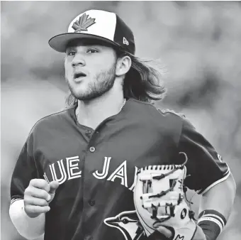  ?? ERIC BOLTE/USA TODAY ?? The Blue Jays’ Bo Bichette became the first player in MLB history to double in nine games in a row and batted .311 with 11 homers over 46 games.