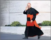  ?? THE ASSOCIATED PRESS ?? Italian Cardinal Gianfranco Ravasi waves to reporters as he arrives for a meeting at the Vatican in March 2013. A new initiative aimed at women, courtesy of Ravasi, has flopped.