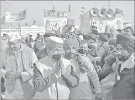  ?? HT PHOTO ?? Congress leader Harish Rawat at the farmers’ protest site at Ghazipur in Delhi last year.