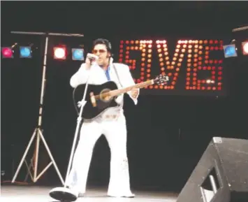  ?? CONTRIBUTE­D PHOTO ?? Ronnie Miller of Maryville, Tenn., is an Elvis tribute artist who sings the gospel music loved by The King.