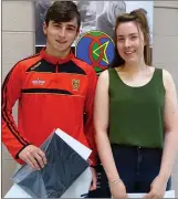  ??  ?? Causeway Comprehens­ive students Brendan Angland & Aoife Mahony.