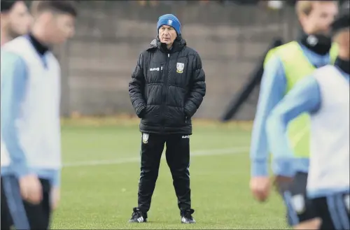  ?? PICTURE VIA SWFC/ STEVE ELLIS. ?? CHANGE OF PLAN: New Sheffield Wednesday manager oversaw his first training session with his squad yesterday, with changes expeced on and off the pitch.