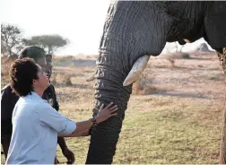  ??  ?? LENDING A HAND: Dr Paula Kahumbu, CEO of the Kenyan Conservati­on NGO WildlifeDi­rect, led the hard-hitting Hands Off Our Elephants Campaign with Kenya’s first lady, Margaret Kenyatta.