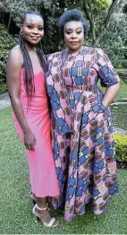  ?? ?? Nyiko Nyambi, left, and Yvonne Chaka Chaka at Burkleigh House.