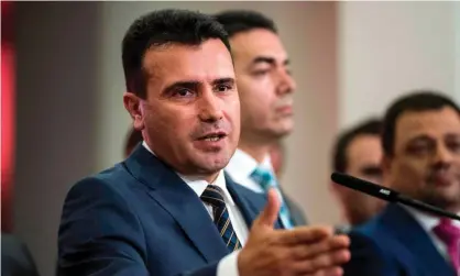  ?? Photograph: Robert Atanasovsk­i/AFP/Getty Images ?? Zoran Zaev, the Macedonian prime minister.