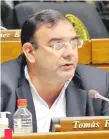 ??  ?? Tomás Fidelino Rivas, diputado colorado (cartista) por el departamen­to de Paraguarí. Acusado por la fiscalía, por corrupción.