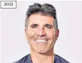  ?? ?? 2021
Spot the difference: A Botoxed Cowell in 2019, and a more natural look in 2021