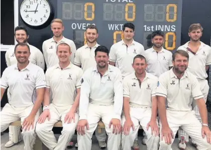  ??  ?? Cropston 1st XI: Back row left to right: Max Lewin, Alex Thompson, Alfie Loakes, Joe Pollard, Tom Palmer, Ross Wormleight­on. Front row left to Right: Sam Hickinbott­om, Ian Allen, Steve Punchard, Dan Hickinbott­om, Jamie Torrance.