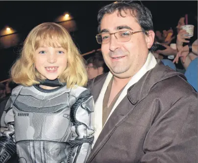  ?? CAPE BRETON POST PHOTO ?? Nathan Sampson and his daughter Penny pose for a photo before the start of “Star Wars: The Last Jedi” at Cineplex Cinemas Sydney on Thursday night.