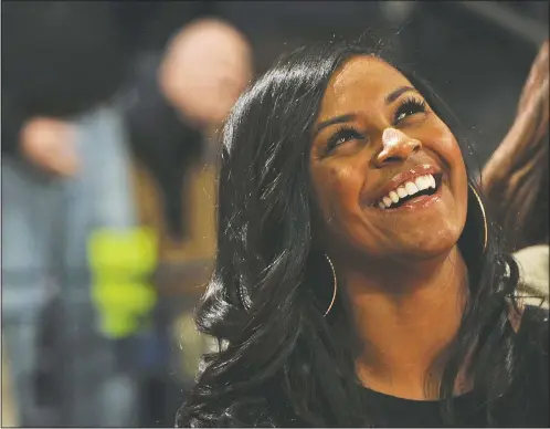  ?? (File Photo/AP/Joe Raymond) ?? Notre Dame assistant coach Niele Ivey smiles in 2011 during a presentati­on prior to an NCAA basketball game against Hartford in South Bend. Ind.