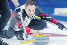  ?? ANDREW VAUGHANS/ THE CANADIAN PRESS ?? It was a memorable first Brier appearance for Ontario skip John Epping, above, whose rink earned the bronze medal after losing 6-4 to Alberta’s Brendan Bottcher in Sunday’s semifinal in Regina.